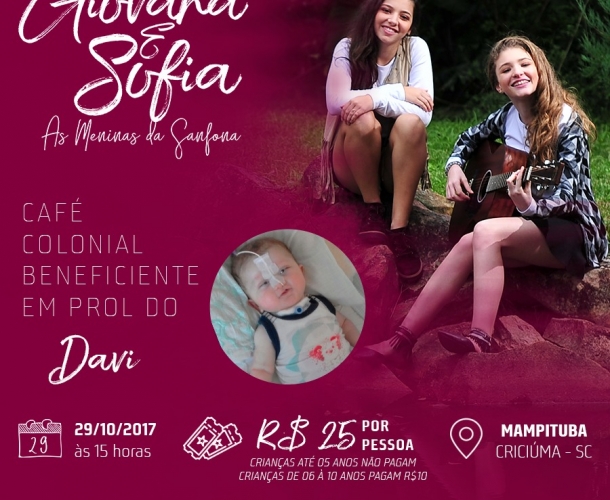 Café Colonial para ajudar o pequeno Davi