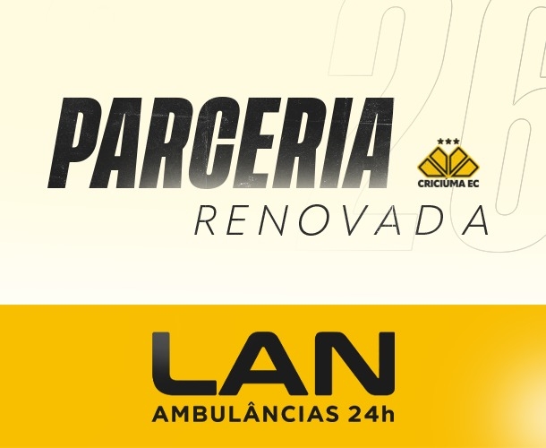 Criciúma e Lan Ambulâncias renovam parceria para a temporada de 2026