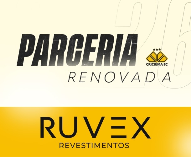 Criciúma e Ruvex Revestimentos renovam parceria para a temporada 2026