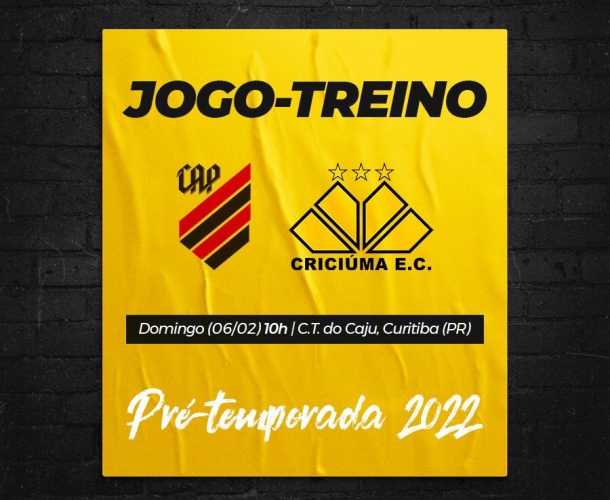 Criciúma enfrenta o Athletico Paranaense em jogo-treino