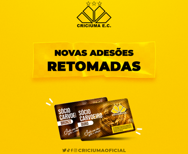 Criciúma retoma adesões de sócios-torcedores