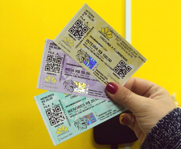 Ingressos à venda para o jogo contra o Fluminense