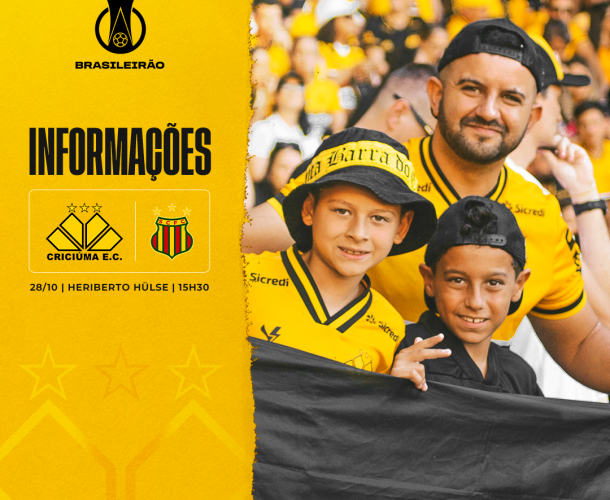 Serviço de jogo para Criciúma contra o Sampaio Corrêa