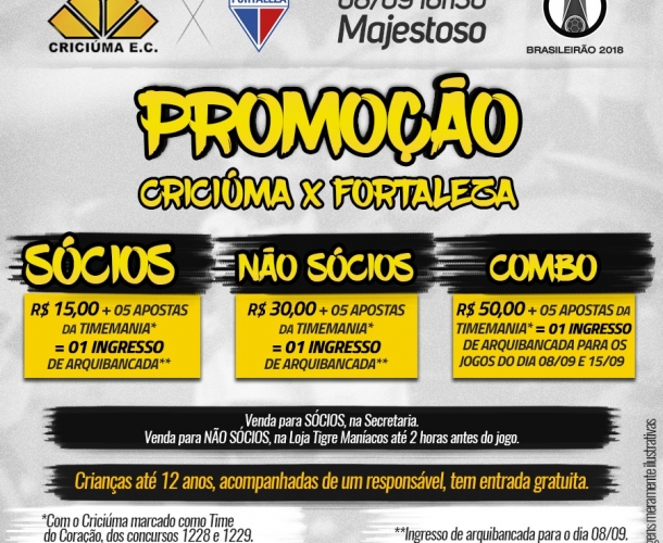 Promoção para Tigre e Fortaleza