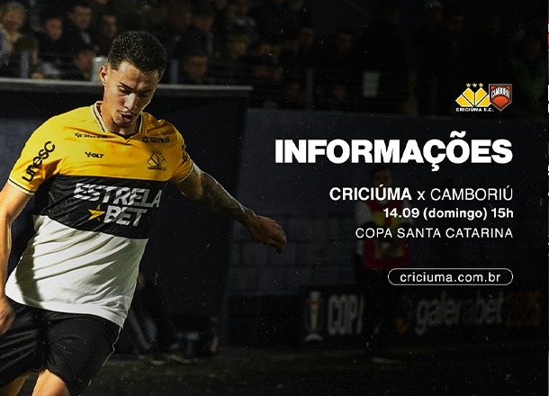 SERVIÇO DE JOGO PARA CRICIÚMA X CAMBORIÚ