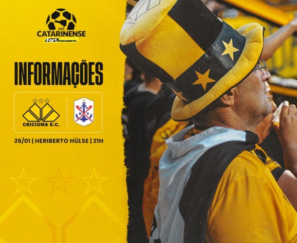 Serviço de jogo para Criciúma x Marcílio Dias