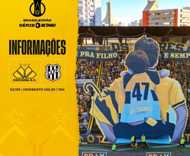 Serviço de jogo para Criciúma x Ponte Preta