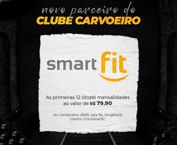 Smart Fit é a nova parceira do Clube Carvoeiro
