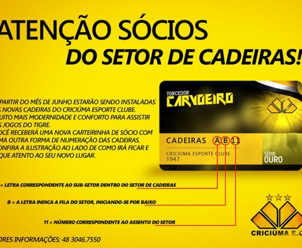 Sócios de cadeiras devem trocar as carteirinhas