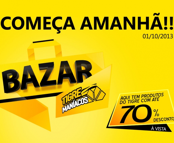 Tigre Maníacos realiza bazar com descontos de até 70%